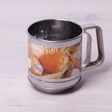 Кружка-сито для просеивания муки с одинарным ситовым дном Kamille 7783