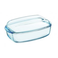 Кастрюля из жаропрочного стекла прямоугольная 3.0+1.5 л 33х19 см Pyrex Essentials 465A000