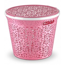 Корзина для вещей круглая с крышкой 15 л Miss Collection Lacy ABK-113