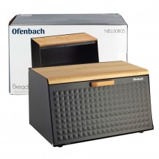 Хлебница 35.5 х 21.5 х 19.5 см из нержавеющей стали Ofenbach 100805 (черная)