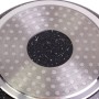 Кастрюля 10 л из литого алюминия с мраморным антипригарным покрытием и стеклянной крышкой Kamille 4408