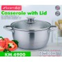 Кастрюля 1.5 л из нержавеющей стали с полыми ручками Kamille 4900