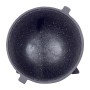 Казан чугунный эмалированный 4 л на ножках с крышкой и креплениями Kamille 4800M