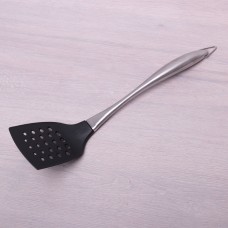 Лопатка с отверстием 34см из нержавеющей стали и пластика Kamille 5016