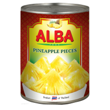 Ананасы кусочками в сиропе 580 мл Alba Food