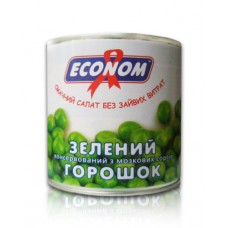 Горошек консервированный "Эконом" 420 г в жестяной банке ASP