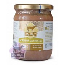 Мясной деликатес c мясом и овощами 500 г для собак My Wuf! (161)