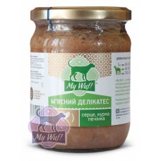 Мясной деликатес сердце, печень, курица 500 г для собак My Wuf! (166)
