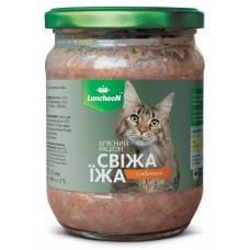 Мясной рацион Свежая Еда с кроликом 460 г для кошек Luncheon (461)