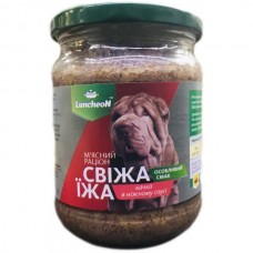 Мясной рацион Свежая Еда с уткой в нежном соусе 460 г для собак Luncheon (476)