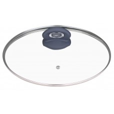 Крышка из жаропрочного стекла 16 см с текстурной ручкой soft-touch Bergner Orion BG-2730