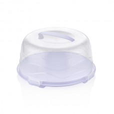 Тортовниця круглая пластиковая 33х16 см Bager Lilac BG-452 L