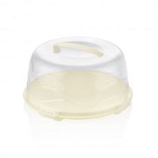 Тортовниця круглая пластиковая 33х16 см Bager Yellow BG-452 Y