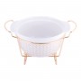 Мармит керамический 2.6л круглый 27см на металлической подставке Kamille 6418