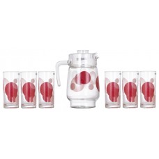Набор для води 7 предметов Luminarc Constellation Red G8277