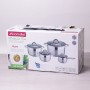 Набор кастрюль из нержавеющей стали 8 предметов Kamille 5632S