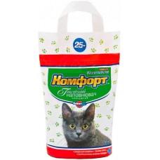 Гигиенический наполнитель комкующийся мелкий для кошачьего туалета 2.5 кг Комфорт Компакт Лаванда