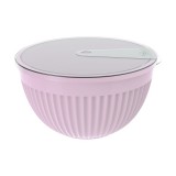 Салатник из пластика круглый 4 л с крышкой 24x13.5 см Bager BG-446 L лиловый