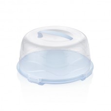 Тортовниця круглая пластиковая 33х16 см Bager Blue BG-452 B