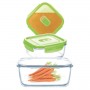 Емкость для еды квадратная 1220 мл Luminarc Pure Box Active Green N0940