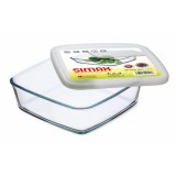 Емкость с крышкой для хранения продуктов квадратная 1 л Simax s7476/D