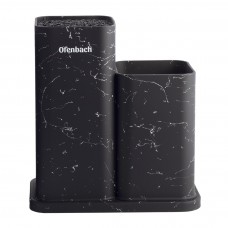 Подставка для ножей 21.5 см Ofenbach 100202 (черный мрамор)