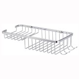 Корзинка для ванной прямоугольная 26.5*11.5*5см с крючками Besser 8505
