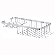 Корзинка для ванной прямоугольная 26.5*11.5*5см с крючками Besser 8505
