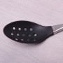 Ложка поварская 34 см с отверстиями из нержавеющей стали и пластика Kamille 5015