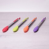 Щипцы нейлоновые 35.5см с ручками из нержавеющей стали Kamille 7516