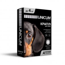 Капли для собак от блох и клещей на холку 0-4 кг (имидаклоприд)/10 premium Unicum UN-006