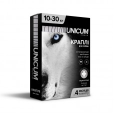 Капли для собак от блох и клещей на холку 10-30 кг (имидаклоприд)/10 premium Unicum UN-008