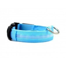 Ошейник светодиодный ширина 2.5 см (32-50 см) M Fox LED-M BLUE (голубой)