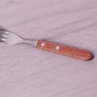Набор столовых вилок из нержавеющей стали с деревяной ручкой 6 шт Kamille 5301