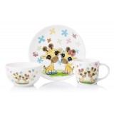 Набор детской посуды 3 предмета Ardesto Baby giraffes 3452 GS Набор детской посуды 3 предмета Ardesto Baby giraffes 3452 GS