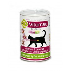 Витаминно-минеральный комплекс Vitomax для зубов и костей котов с кальцием и фосфором 300 таблеток (200084)